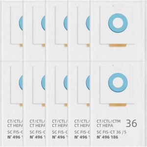 Enowelir Sacs d'aspirateur 496186 pour Festool Selfclean CT 36 / CTM 36 E/CTL 36 E CLEANTEC s&eacute;rie aspirateur mobile grande capacit&eacute; sac filtrant