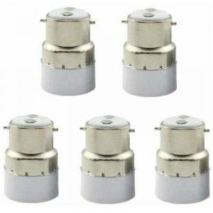 Paquet de 5 convertisseurs de douille d'ampoule B22 &agrave; E14 Douille de douille B22 Passer au support de lampe adaptateur standard E14