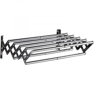 S&egrave;che-Linge Mural, Pliable &Eacute;tendoir &Agrave; Linge Acier Inoxydable S&eacute;choir R&eacute;tractable Accord&eacute;on pour Buanderie/Salle Bain Bar Tour Ext&eacute;rieure Int&eacute;rieure