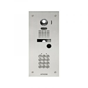 Aiphone - Façade inox 2 mm encastrée avec clavier 100 codes pour kits vidéo jk et jo
