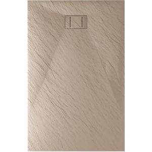 Idralite - Bac à douche tourterelle effet pierre mod. Blend 70X100 cm rectangulaire