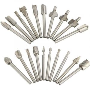 Enowelir Paquet de 20 fraises de coupe en carbure de tungst&egrave;ne Dremel forets meuleuse rotative