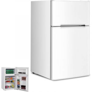 Relax4life - Frigo R&eacute;frig&eacute;rateur R&eacute;tro 90L Double Porte, Cong&eacute;lateur 27L, Refroidissement 0℃ &agrave; 10℃, Temp&eacute;rature de Cong&eacute;lateur -15℃, Bac L&eacute;gumes,