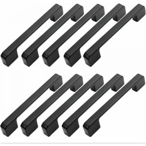 10pcs Poign&eacute;e Meuble Entraxe 160mm-Poign&eacute;e Porte Cuisine Noire Poignee Barre Meuble Poignee De Cuisine Noire 160mm