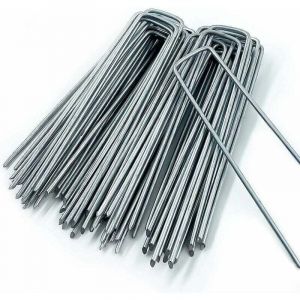 Piquet de Fixation pour Toile de Paillage,50 Piquets de Jardin en Forme de U,pour Bache Anti Herbes,Sardines Camping,Clture de Jardin,150 MM de