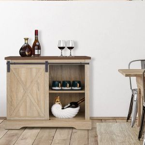 Wottes - 2.95FT/90CM Kit de Rail pour Porte Simple Coulissante Syst&egrave;me de Porte Coulissante Facile &agrave; Installer Noir