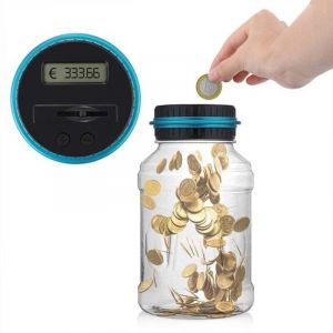 Aiperq Tirelire Electronique, Num&eacute;rique Tirelire EUR Compteur, Automatique Coin Comptant Money Box pour Enfants et Adulte, 1,8L Tirelire avec &eacute;cran