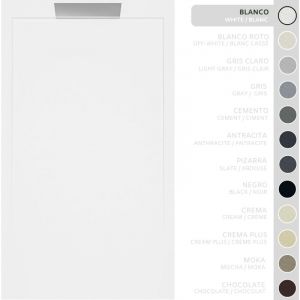 Soulbath - Receveur de Douche - R&eacute;sine - Gel Coat - Texture Lisse/Pierre - blanc - Antid&eacute;rapant- 90X70 Extra plat 3cm- Conception &Eacute;l&eacute;gante