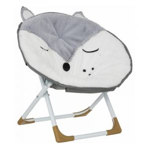 Fauteuil Pliable Enfant Renard 51cm Gris