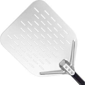 APEX Pelle &agrave; pizza 40 x 30 cm - Glisse facilement sur la pierre &agrave; pizza - Pelle &agrave; pizza perfor&eacute;e avec grande surface et poign&eacute;e amovible