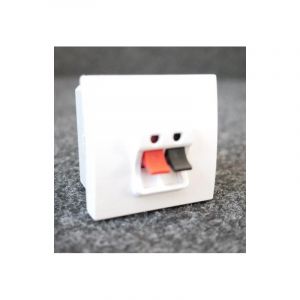 Schneider Electric - Prise haut-parleur 1 sortie blanc polaire 2 bornes &agrave; ressorts m&eacute;canisme 45x45mm sans support ni plaque altira