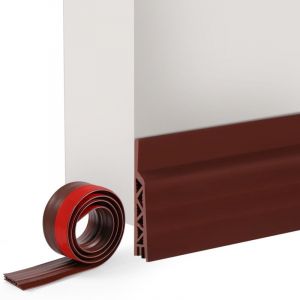 3pcs 100 cm x 5 cm Joint de Porte en Caoutchouc, Joint pour Porte Adhésive, Bande D'étanchéité, Calfeutrer Bas de Porte, Joint Inférieur Isolation