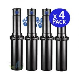 Lot de 4 Arroseur Hunter PGP-04 Ultra 3/4'' arroseur turbine d'arrosage, port&eacute;e 4,9 &agrave; 14 m, angle r&eacute;glable