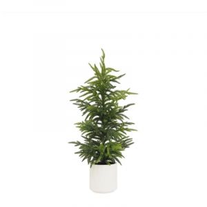 Sapin de No&euml;l artificiel pot blanc 80cm