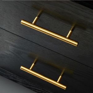 Lot de 10 Poignee Meuble Dorée Boutons de Tiroir Entraxe Poignée Placard Inoxydable Distance de Trous 64MM