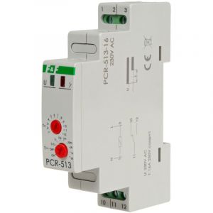 Relais temporisé inverseur, contacts : 1 no/nc, 230 V, 16 A PCR-513-16