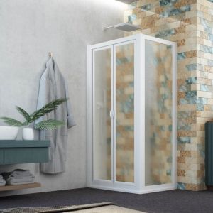 Cabine parois de douche saloon 90x70 ouv. 70 cm h 87 en Acrylique mod. Delta Duo