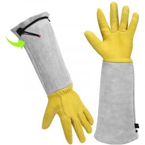 Beijiyi - Gants Jardinage Femme/ Homme Gants De Travail Cuir - Gants De Jardinage Cadeau Jardinage Outillage Gants Anti Coupure Gants Rosiers Epineux