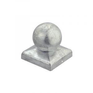 Wovar - Chapeau de poteau sph&eacute;rique acier galvanis&eacute; pour poteaux 10x10 cm