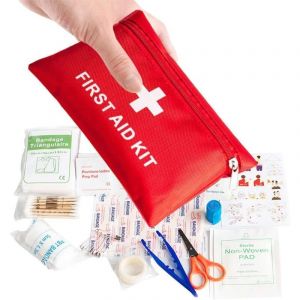 Trousse de Premiers Secours,Mini Kits de Survie Petite Trousse de Survie d'urgence 12 Pack Sac de M&eacute;dicale Comprend Bandage Tampons Soins pour