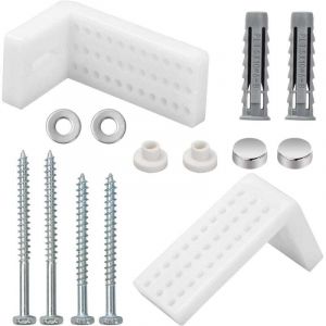 Kit Fixation WC au Sol,Vis Fixation WC, Fixation sur Pied Toilet, Kit de Fixation pour Cuvette de WC y Compris Bouchon d'Extension, Support de