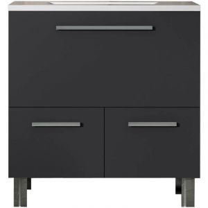 Ensemble de salle de bain luton 80 cm Anthracite Mat