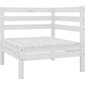 Maisonchic - Canapé d'angle de jardin, Salon de jardin, Banquette de jardin blanc bois de pin massif togp51350 design in