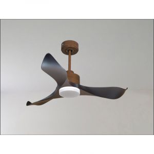 Modulo de KlassFan - Super destratificateur et ventilateur DC 106 cm Marron pales bois noir sans Lumi&egrave;re 15 &agrave; 20 m&sup2;