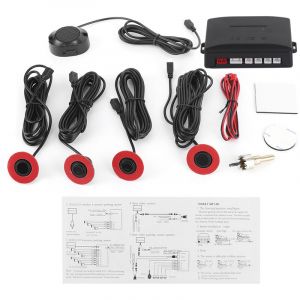 Jeffergarden Capteur radar de recul int&eacute;gr&eacute; pour voiture de 16,5 mm avec kit auxiliaire et avertisseur sonore (noir)