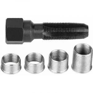 Kit filetage bougie, 5 pcs Kit Réparation de Filetage de Bougie d'allumage de 14 mm