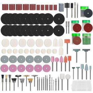 230 pièces Accessoires pour Outil Rotatif, Coffret de Accessoires Multifonction pour Outils Rotatifs, Accessoire Universel pour Couper, Polir,