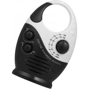 Radio Portable &Eacute;tanche Am FM pour Salle De Bain Volume Batterie Longue Dur&eacute;e Douche Et Activit&eacute;s Ext&eacute;rieures