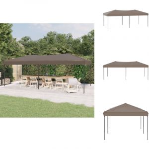 Tente de réception pliable Taupe 3x6 m - Tente De Réception Pliablle - Abri Extérieur - Parasol - Gazebo - Chapiteau Pliable
