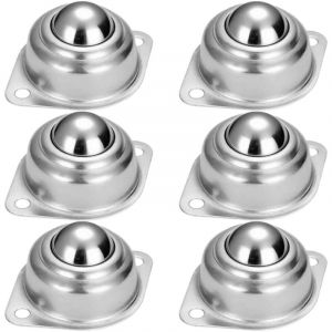 Transfert &agrave; Billes Roulettes, 6 Pi&egrave;ces Roulettes de Transfert Billes &agrave; Rouleaux Meubles Fer avec Boules pour Transmission Fauteuil Roulant Syst&egrave;mes