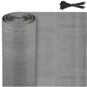 EINFEBEN Brise vue renforcé 1 x 25 M Brise vue Pour Balcon HDPE barrière maille pare brise Gris