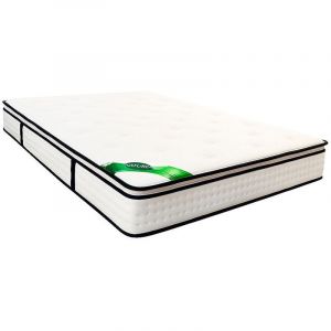 Matelas 160 x 200 cm ressorts ensach&eacute;s 7 zones surmatelas int&eacute;gr&eacute; et coutil bambou &eacute;p.26cm - MIREZA de NATUREA