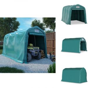 Vidaxl - Tente de garage pvc 2,4x3,6 m Vert - Tents De Garage - Abri Voiture - Stockage Exterieur - Protection Contre Les Intemp&eacute;ries - Abri Vert