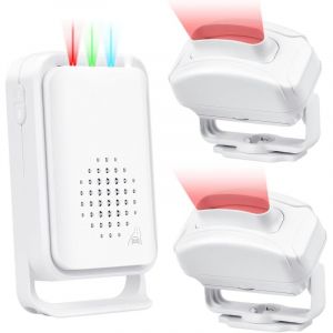 D&eacute;tecteur de Mouvement, Carillon de Passage Magasin,d'Entr&eacute;e de Magasin, Sonnette de Porte de Boutique Professionnelle, IP64,280m,Antivol,pour