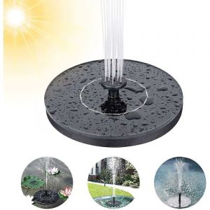 Fontaine solaire ext&eacute;rieure, pompe &agrave; eau solaire pour bassin avec 7 styles de fontaine, mini fontaine flottante avec panneau solaire pour bassin
