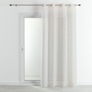 Voilage tamisant &agrave; &oelig;illets Ivoire 160x240 cm