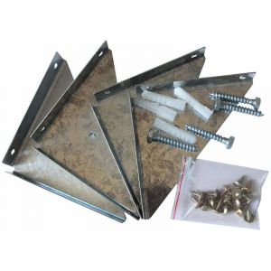 Gardiun &ndash; Kit d'ancrage pour abri de jardin &ndash; Lot de 4 pi&egrave;ces &ndash; Dimensions 12 x 12 x 3 cm &ndash; Fixation s&eacute;curis&eacute;e contre le vent