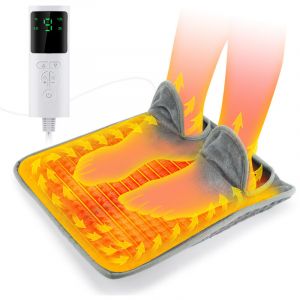 Chauffe-Pieds Electrique Chanceli&egrave;re Chauffante Coussin Chauffant 9 Modes de Chauffage 4 Minuterie Arr&ecirc;t Automatique Chauffage des pieds &Eacute;lectrique