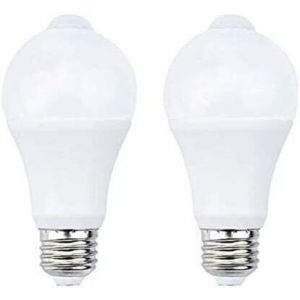 12W E27 PIR Infrarouge Ampoule LED avec D&eacute;tecteur de Mouvement ON/OFF matiquement A60 220V 700lm &eacute;quivalent 70W Halog&egrave;ne pour Esca