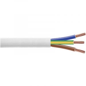 Câble H05VV-F 3G2.5mm² blanc, couronne de 50m