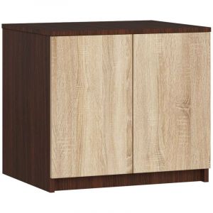 Akord - Surmeuble pour armoire S60 Weng&eacute; 60 cm 2 portes fa&ccedil;ade Ch&ecirc;ne Sonoma 2 &eacute;tag&egrave;res 60x51x55 cm