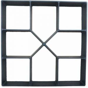 Moule &agrave; Pavage Plastique 40 x 40 cm pour Garden Terrasse All&eacute;e Patio Jardin Trottoirs Chemin de Pavage en Ciment B&eacute;ton Moule &agrave; Pav&eacute; R&eacute;utilisable