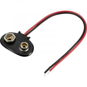 Tru Components - TC-13220520 Connecteur clip pression 1x 6LR61 (9 v) raccordement par empreinte pile 9V (l x l) 26 mm x 19 mm Y739273