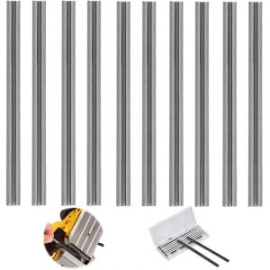 Jalleria - 10 Pi&egrave;ces lame du rabot hss, 82mm R&eacute;versibles Lame de Raboteuse, Ensemble de Rabot &Eacute;lectrique Lame pour Machines De Travail du Bois pour