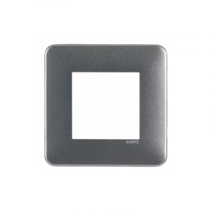 Plaque de finition 1 poste latina - Couleur matériel - Noir mat