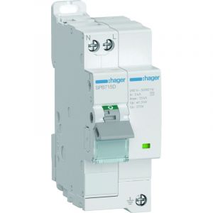 Parafoudre T2 2P auto-prot&eacute;g&eacute; 15KA &agrave; voyant HAGER SPB715D